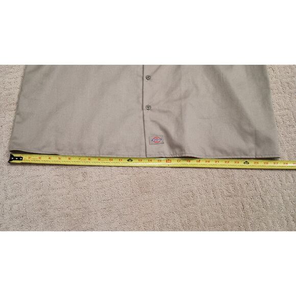 NWT Dickies Shirt Mens 2XL Tan Short Sleeve Button Down Collared Work - Picture 6 of 8